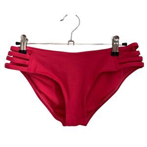 Vitamin A Soleil Bikini Bottom Bright Pink Strappy NO SIZE Small